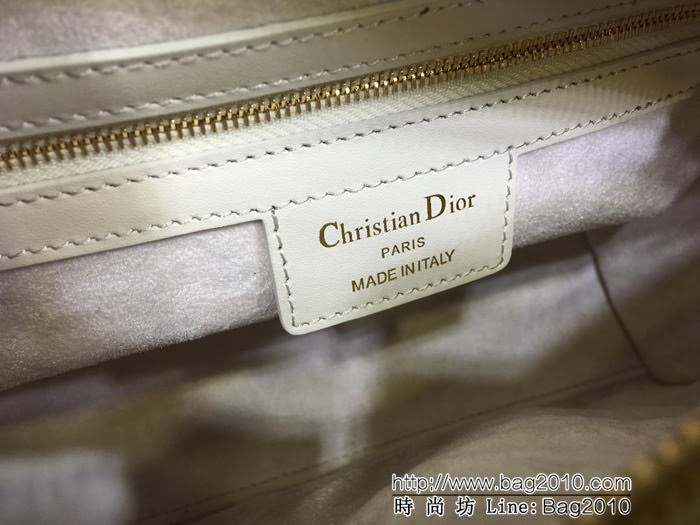 DIOR迪奧 Lady Dior 五格刺繡幸運草 光滑小牛皮 袖珍手提包 可手提亦可肩背或斜挎  zdo1350
